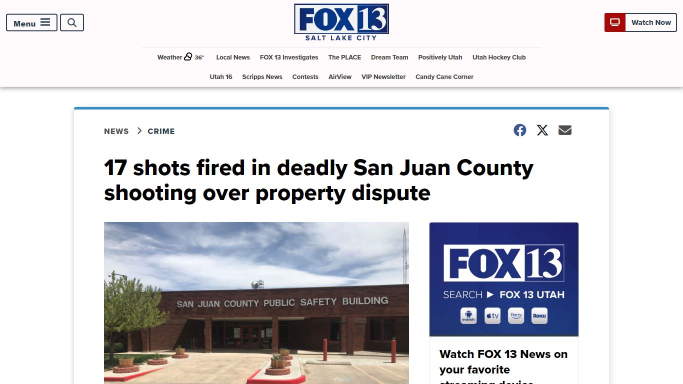 17 shots fired in deadly San Juan County shooting - FOX 13 Utah