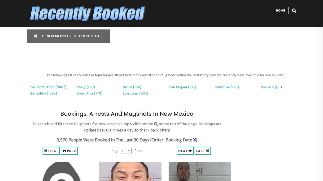 Bookings, Arrests and Mugshots in San Juan County, New Mexico